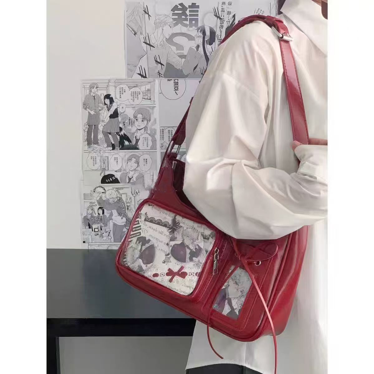 New stylish small crossbody bag, unique design, compact size