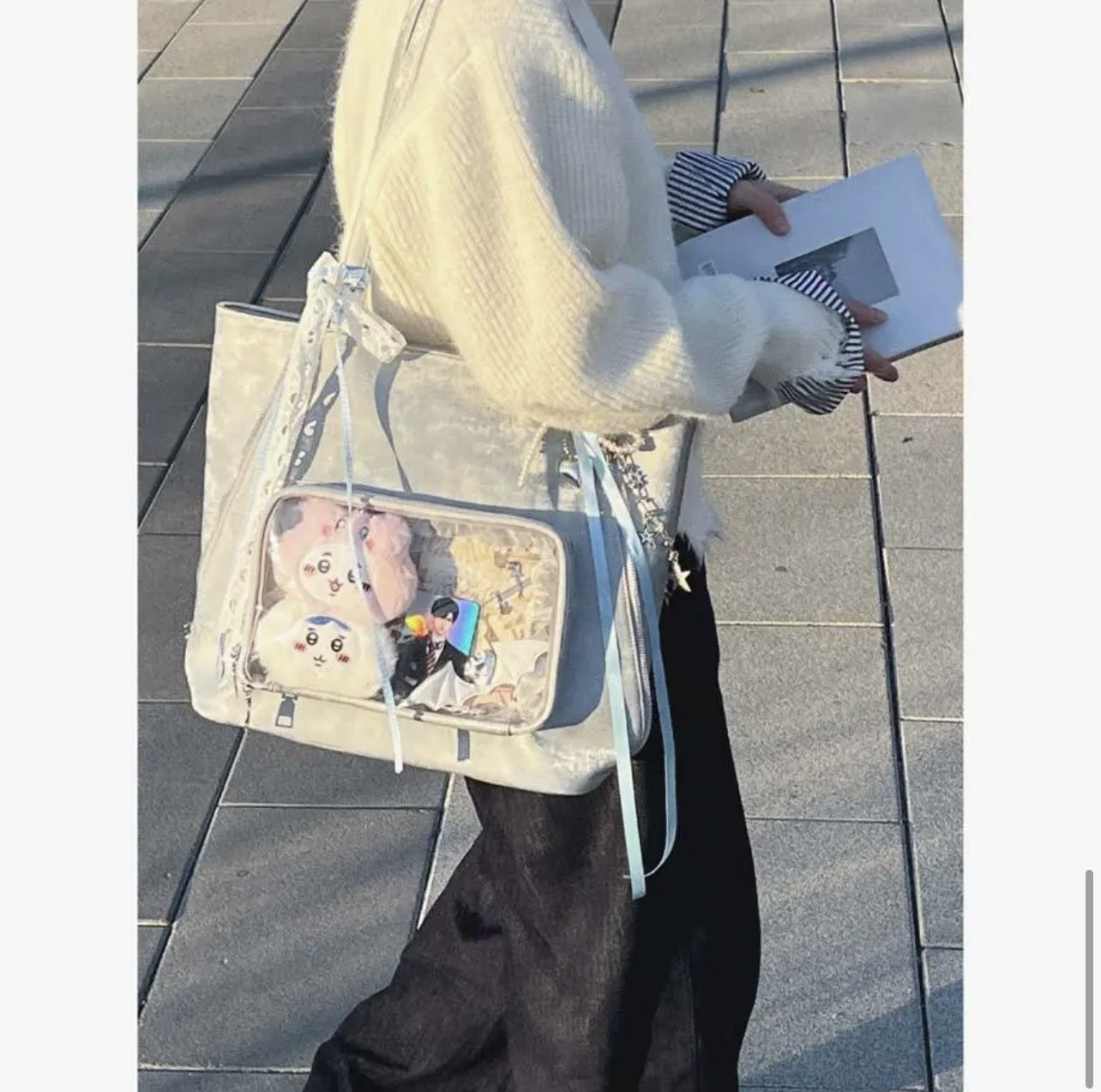 New versatile large-capacity shoulder tote bag for commuting, fashionable and casual backpack