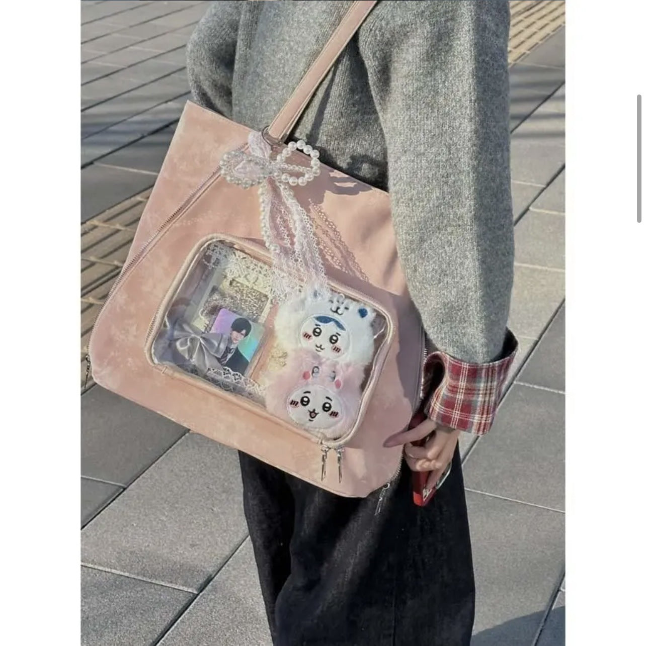 New versatile large-capacity shoulder tote bag for commuting, fashionable and casual backpack
