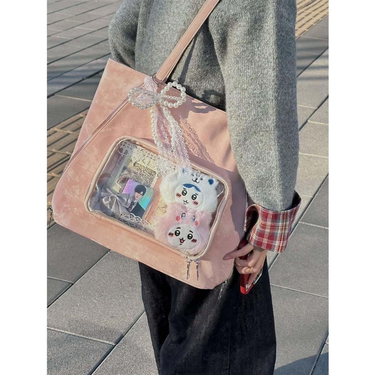 New versatile large-capacity shoulder tote bag for commuting, fashionable and casual backpack