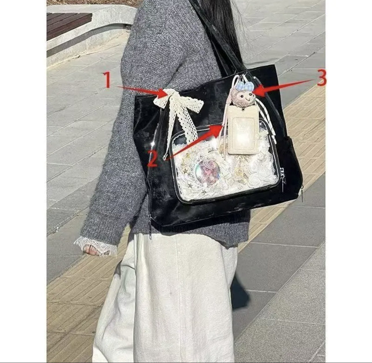 New versatile large-capacity shoulder tote bag for commuting, fashionable and casual backpack