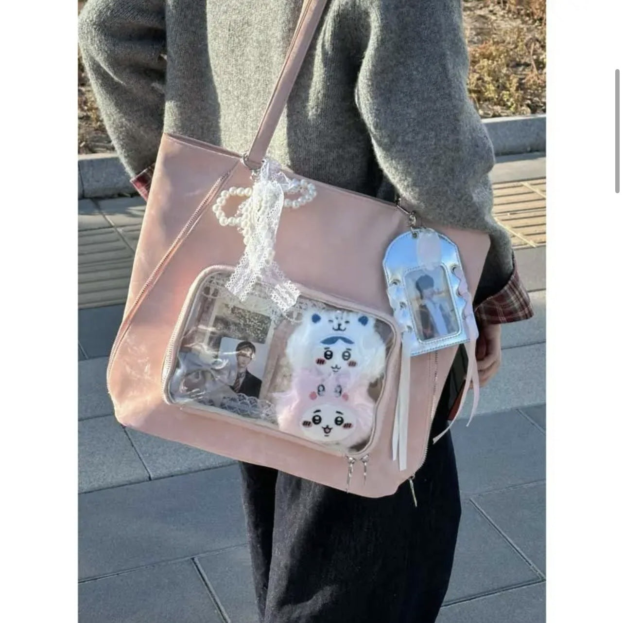 New versatile large-capacity shoulder tote bag for commuting, fashionable and casual backpack