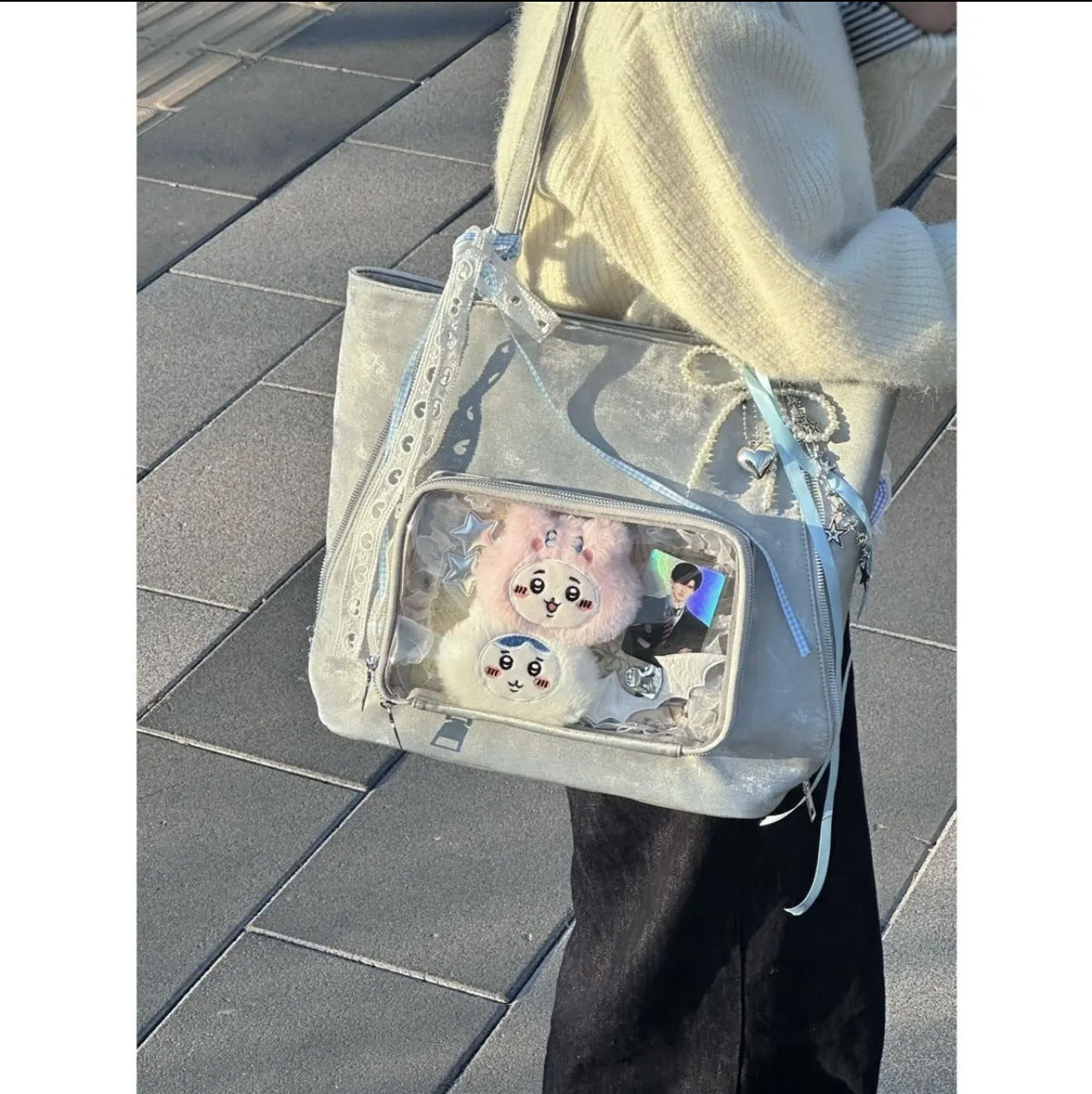 New versatile large-capacity shoulder tote bag for commuting, fashionable and casual backpack