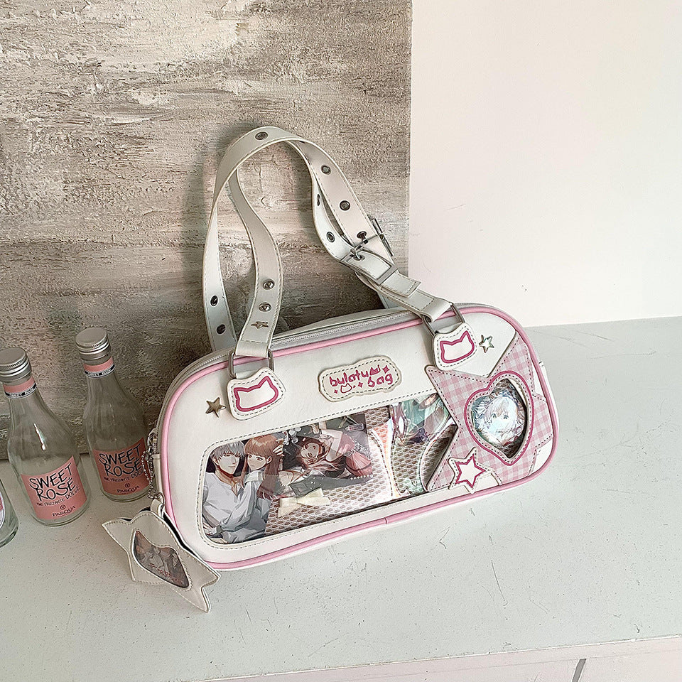 Comic pain casual jk uniform bag western style student two-dimensional shoulder armpit handbag