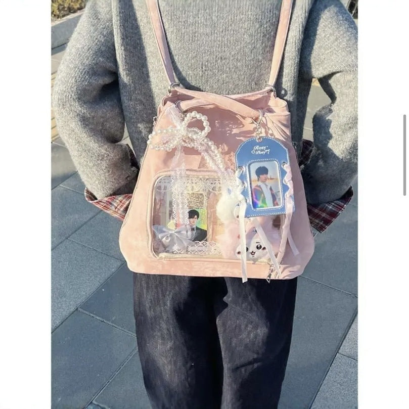 New versatile large-capacity shoulder tote bag for commuting, fashionable and casual backpack