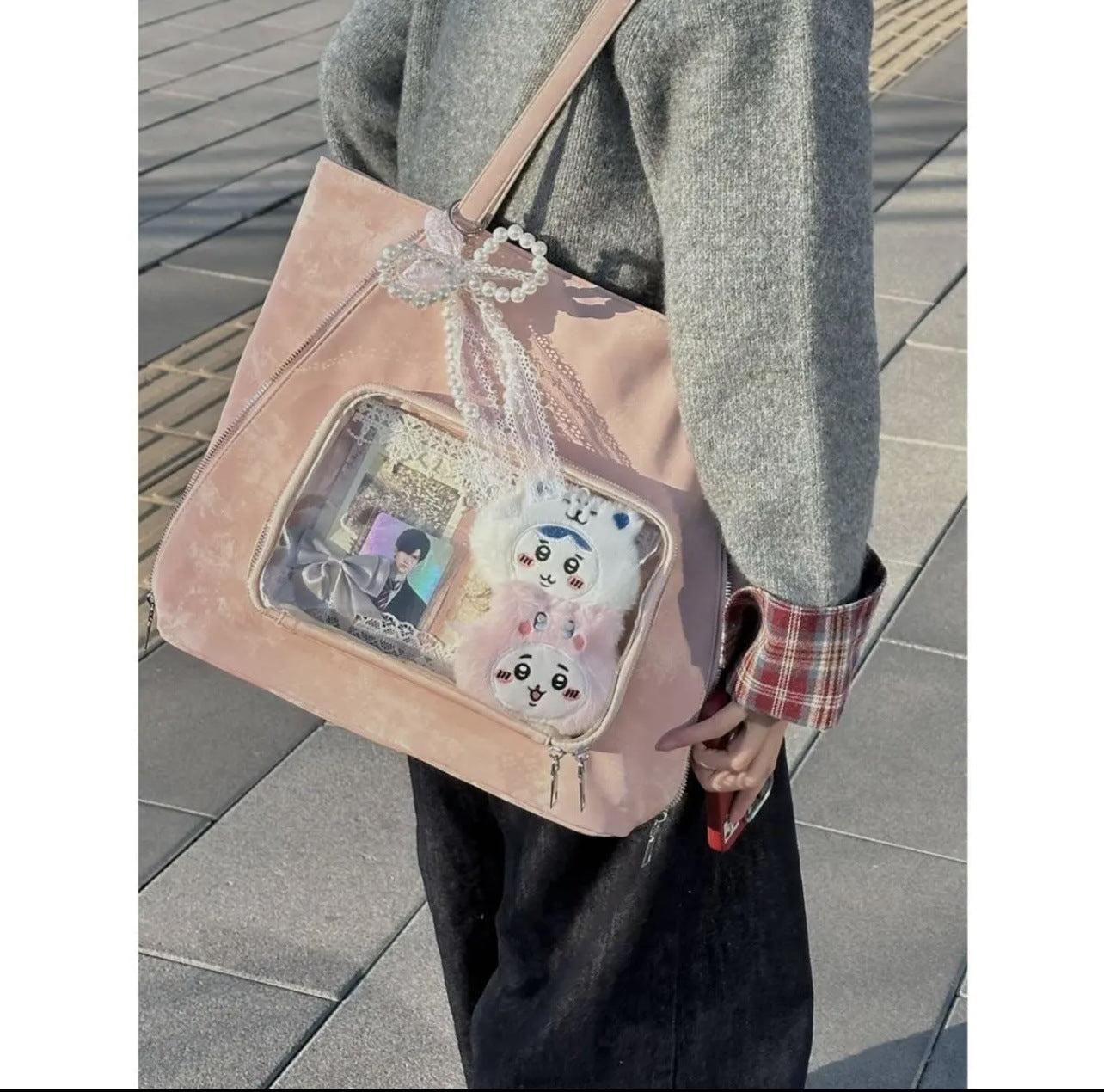 New versatile large-capacity shoulder tote bag for commuting, fashionable and casual backpack