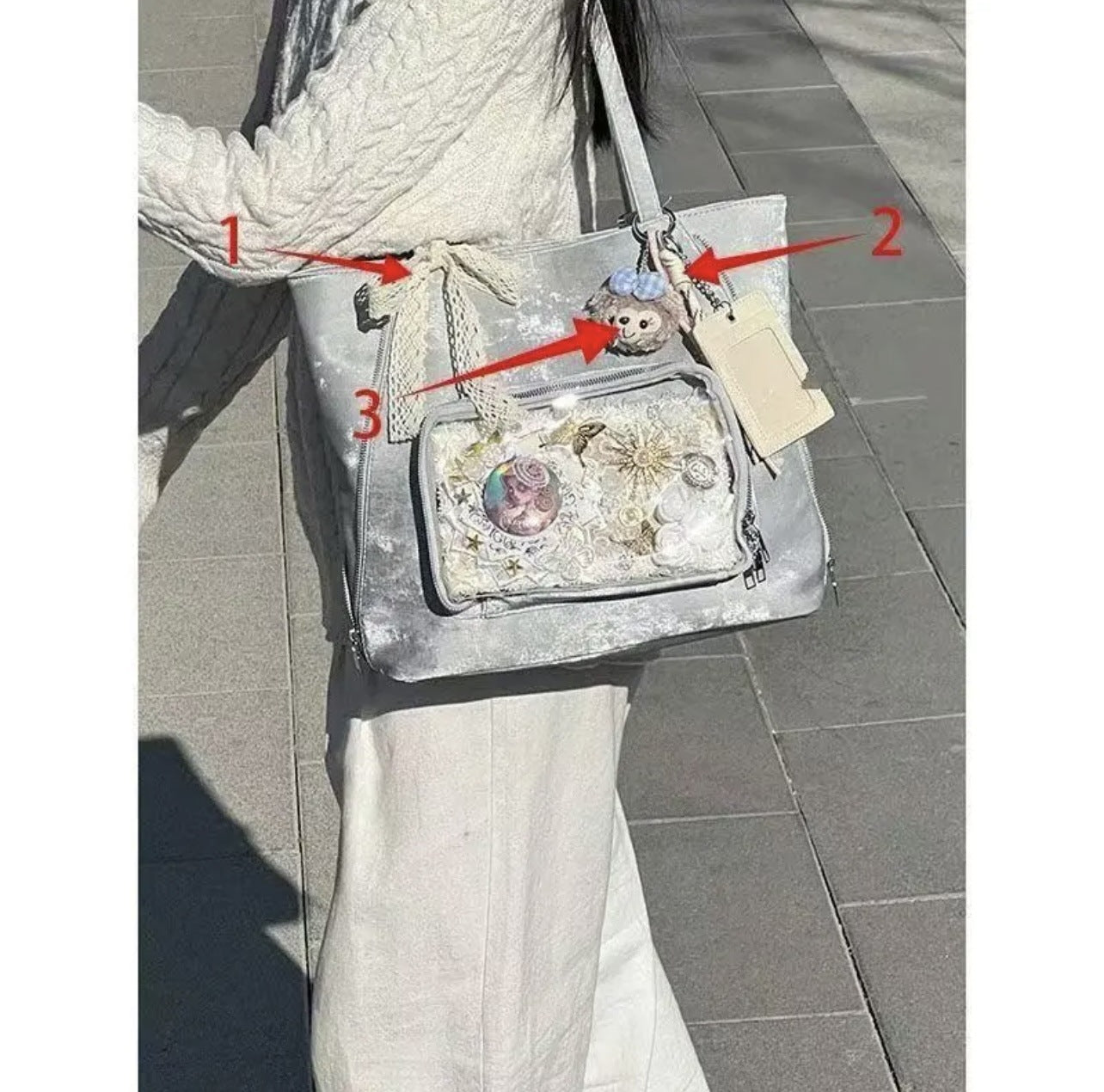 New versatile large-capacity shoulder tote bag for commuting, fashionable and casual backpack