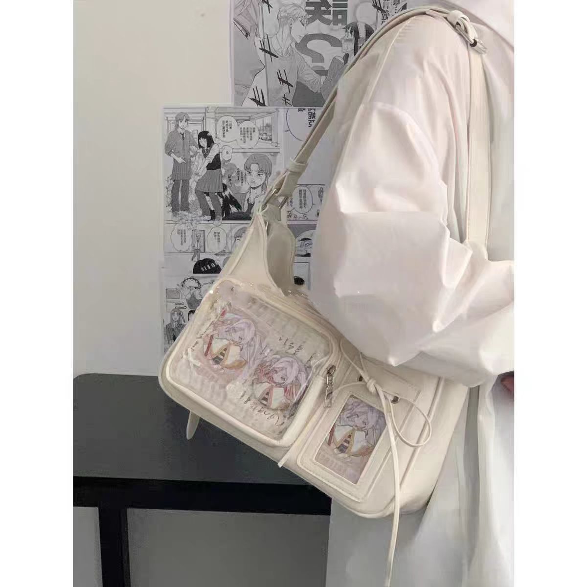 New stylish small crossbody bag, unique design, compact size
