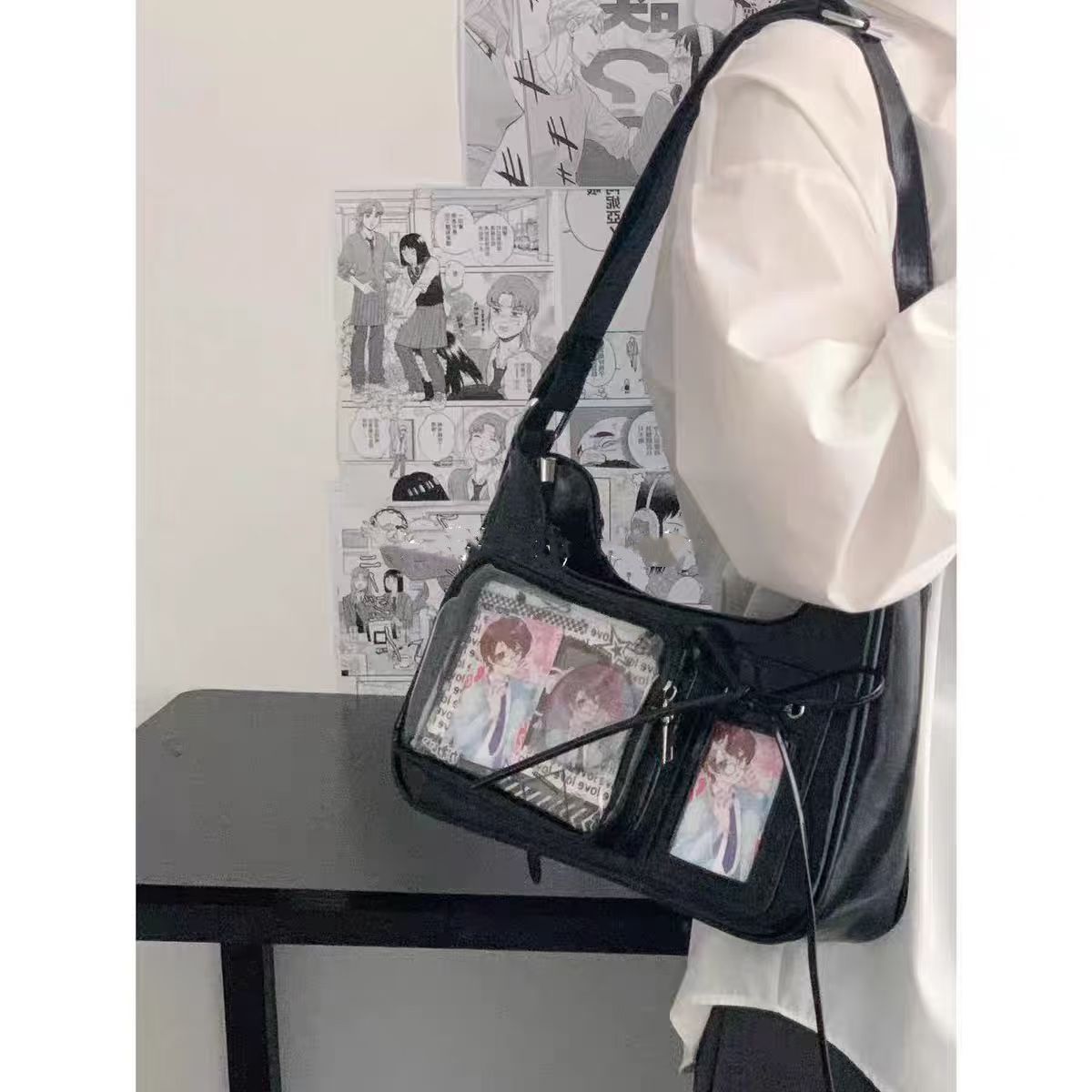 New stylish small crossbody bag, unique design, compact size
