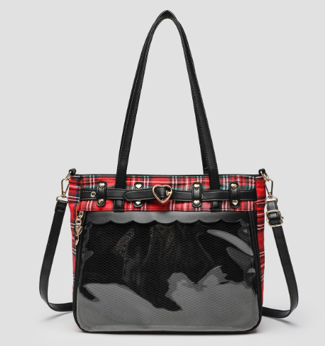 Plaid PU Tote Bag