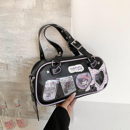 Comic pain casual jk uniform bag western style student two-dimensional shoulder armpit handbag