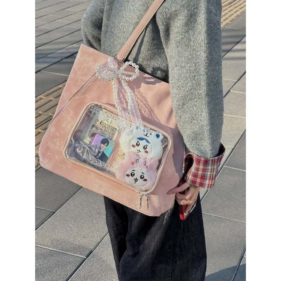 New versatile large-capacity shoulder tote bag for commuting, fashionable and casual backpack