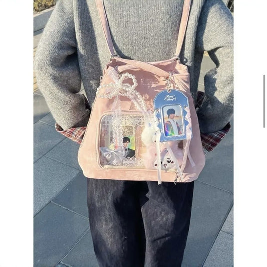 New versatile large-capacity shoulder tote bag for commuting, fashionable and casual backpack