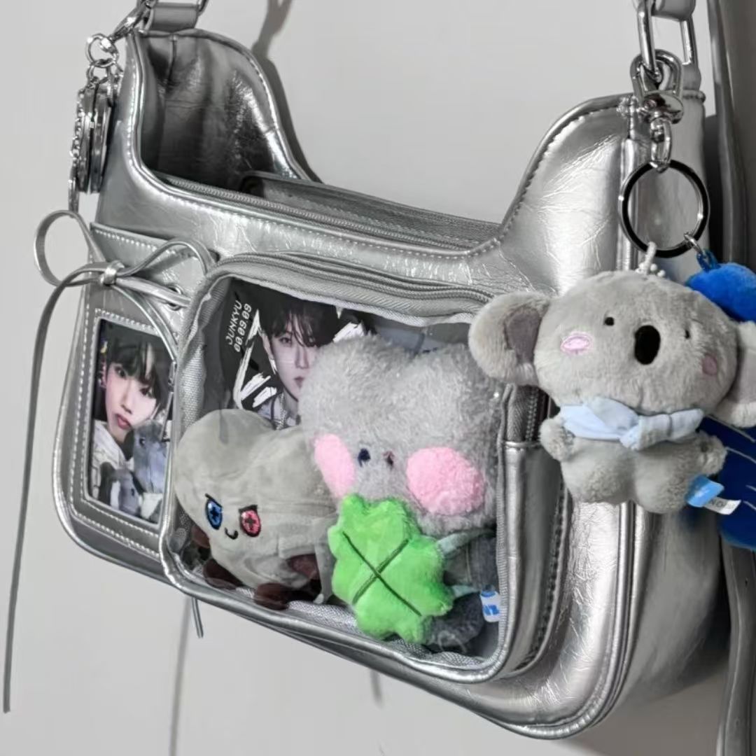New stylish small crossbody bag, unique design, compact size