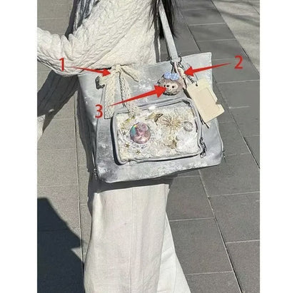 New versatile large-capacity shoulder tote bag for commuting, fashionable and casual backpack